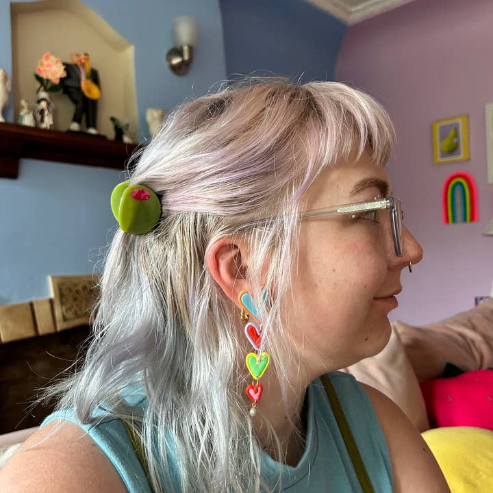 The Peach Fuzz - Wholesale Hair Accessories Set - Women's - Stuffed Olive Mini Hair Claw10