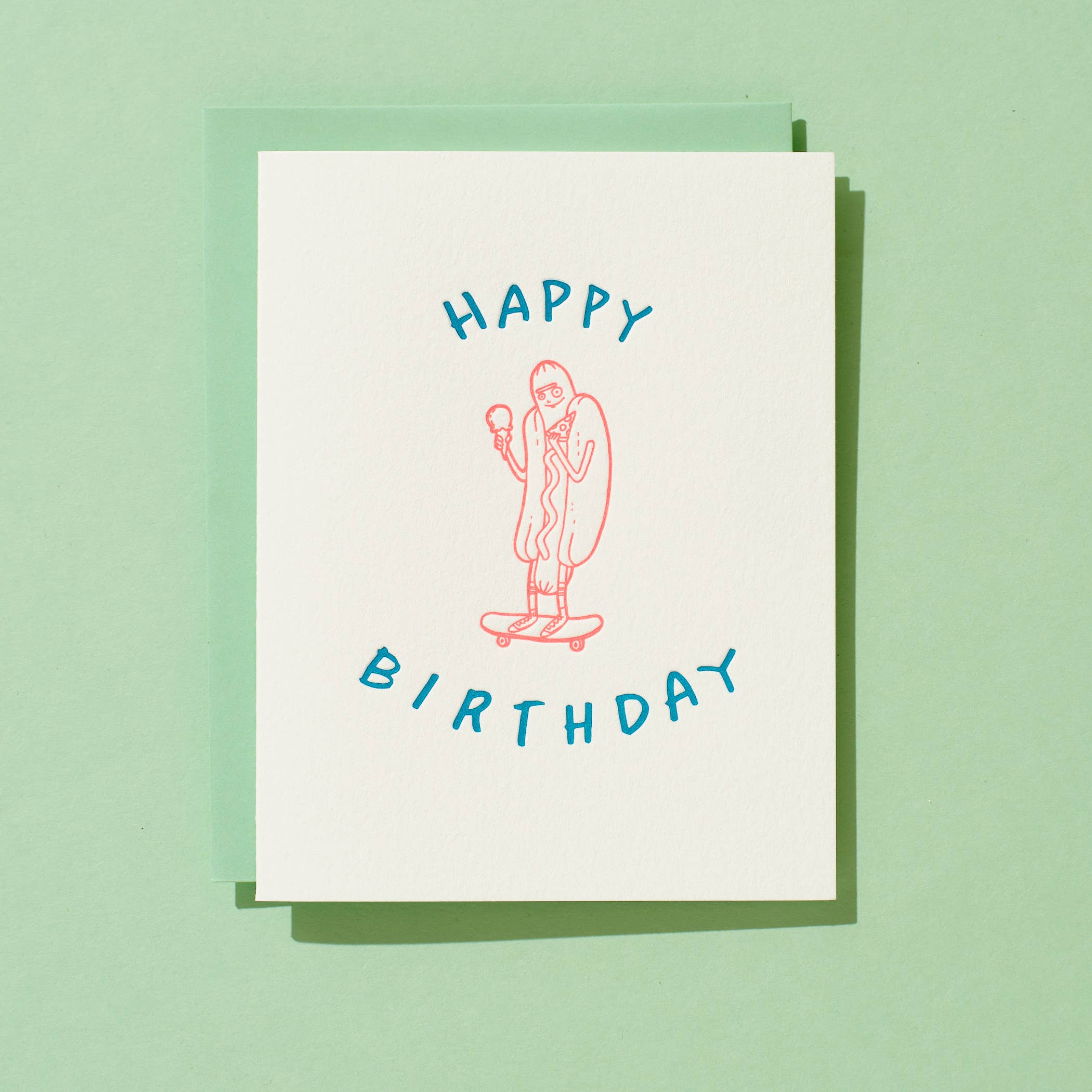 Shorthand Press - Wholesale Birthday Card - Hot Dog Birthday - Letterpress Greeting Card1