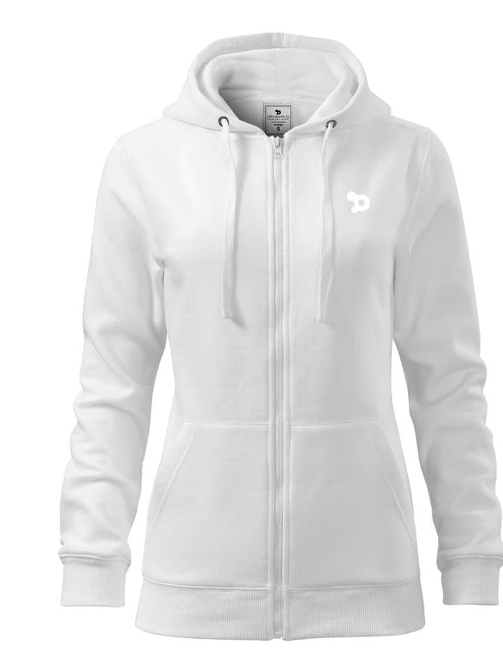 Chandail à capuchon avec fermeture éclair en forme de petit D - Femmes pour la vente par DRYWORLD