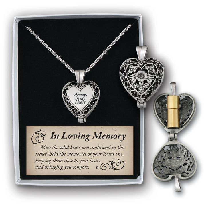 Always In My Heart Memorial Locket for wholesale by Abbey + CA Gift