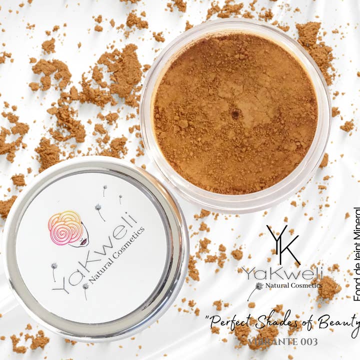FOND DE TEINT - Vibrante (Sucre Brun Intense) pour la vente par YAKWELI NATURAL COSMETICS