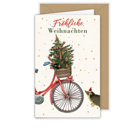 Actetre Deutschland Gmbh - Venta al por mayor Tarjetas de Navidad - Tarjeta plegable de Navidad con brillo (SKU: WF432)