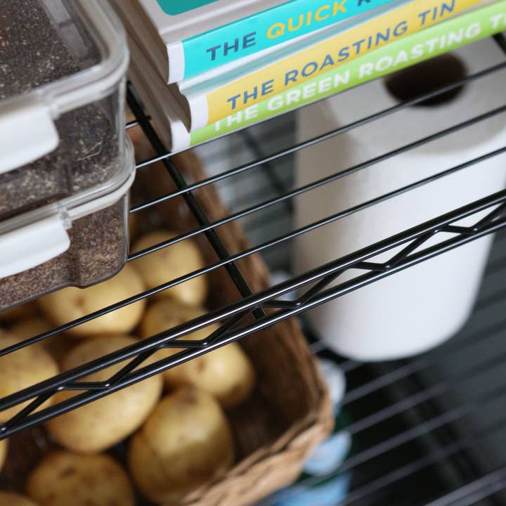 Rinkit Ltd – wholesale Free-standing shelf – Adjustable Wire Shelving Unit - Black3