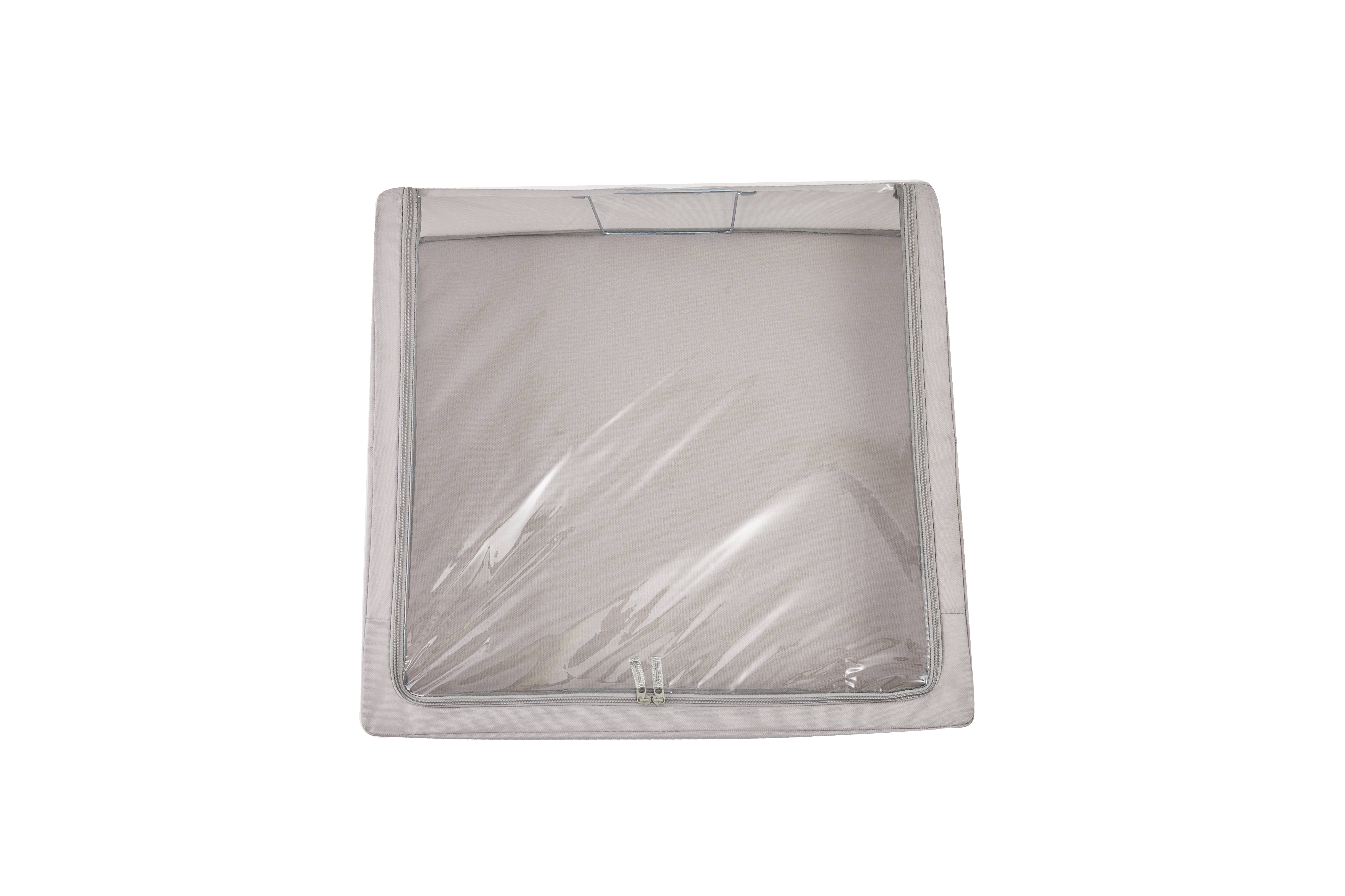 Periea - Vente Bacs de rangement - Boîte de rangement pliante fine Periea pour dessous de lit avec couvercle transparent à fermeture éclair5