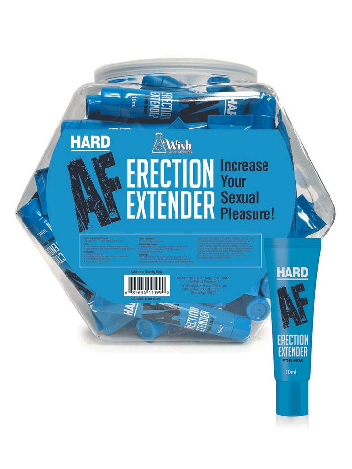 Hard AF Erection Extender POP Display/65 10ml Tubes for wholesale by Little Genie Productions
