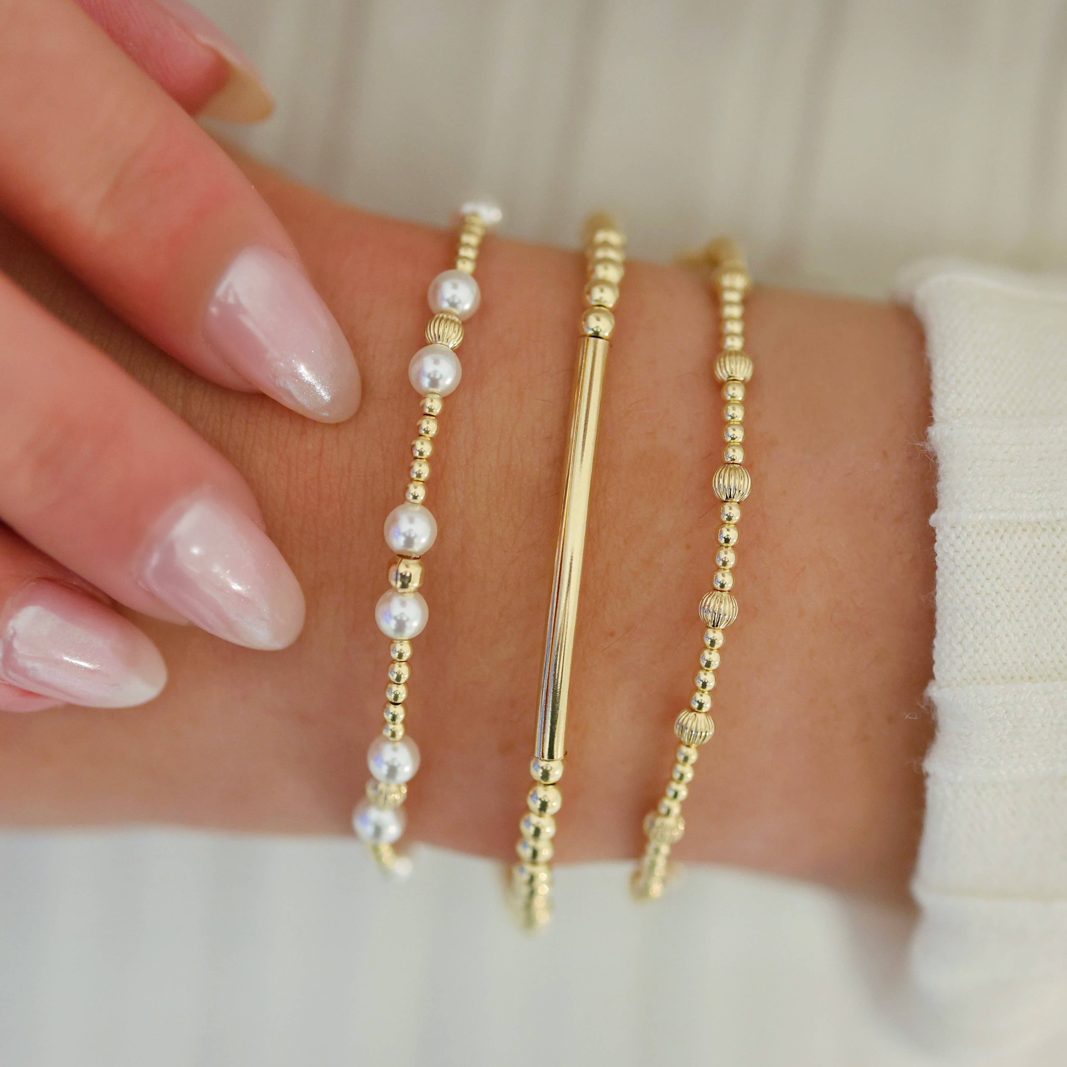 bara boheme – wholesale Beaded bracelet – Jamie | Gold Filled Beaded Bracelet5