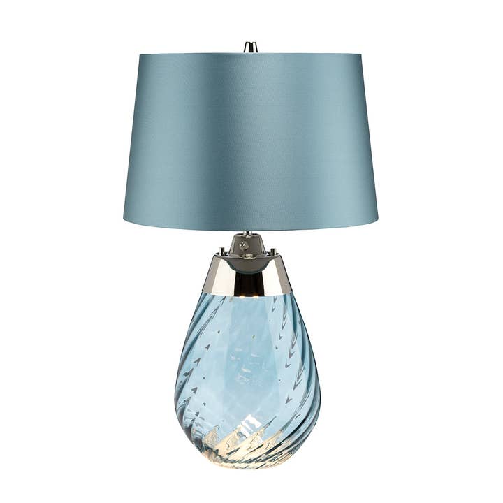 Small Lena Table Lamp in Blue with Blue Shade for wholesale by Lucas McKearn
