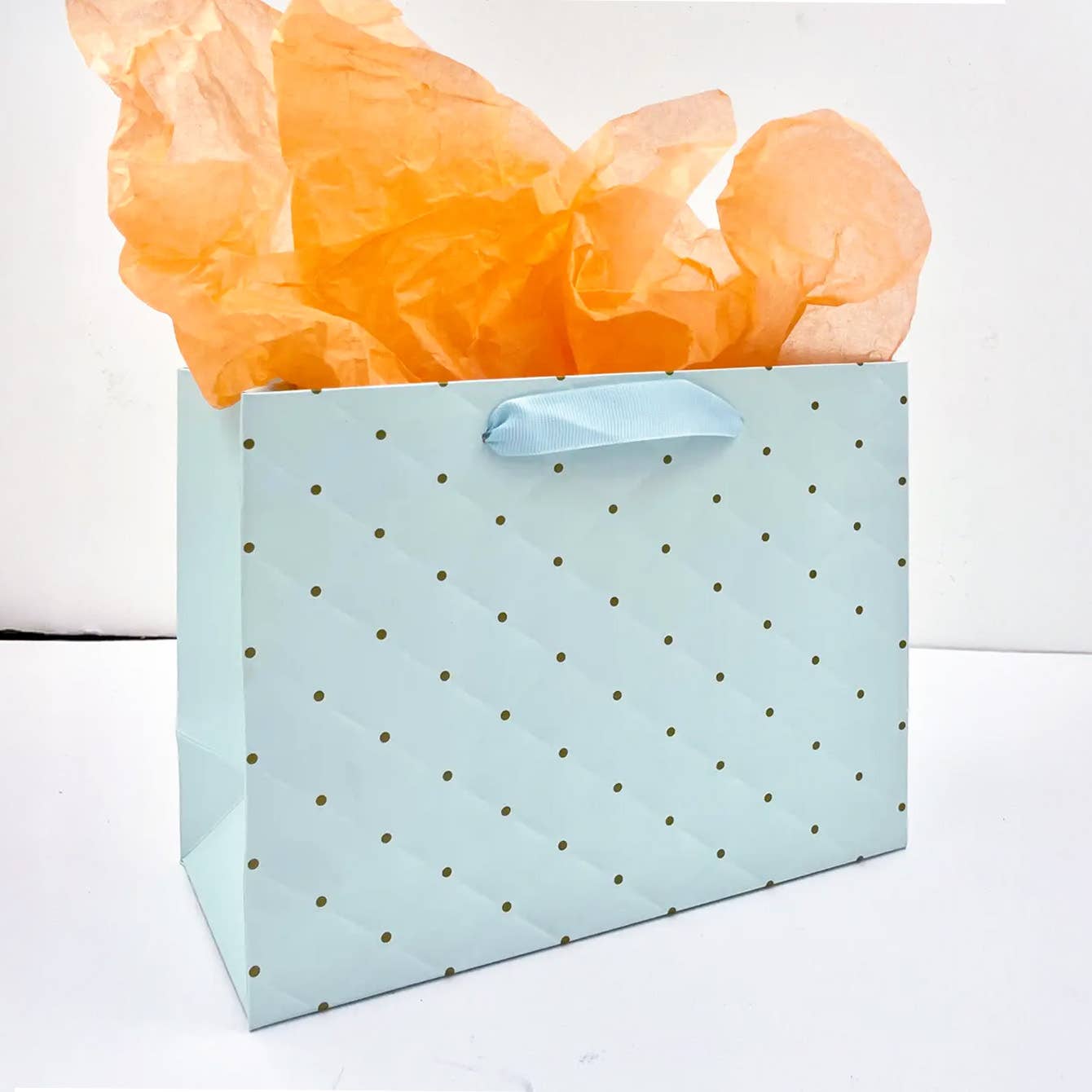 ByHome - Wholesale Gift Bag - 12pcs, tiffany blue dot wavy surface gift bag w/ tissue5
