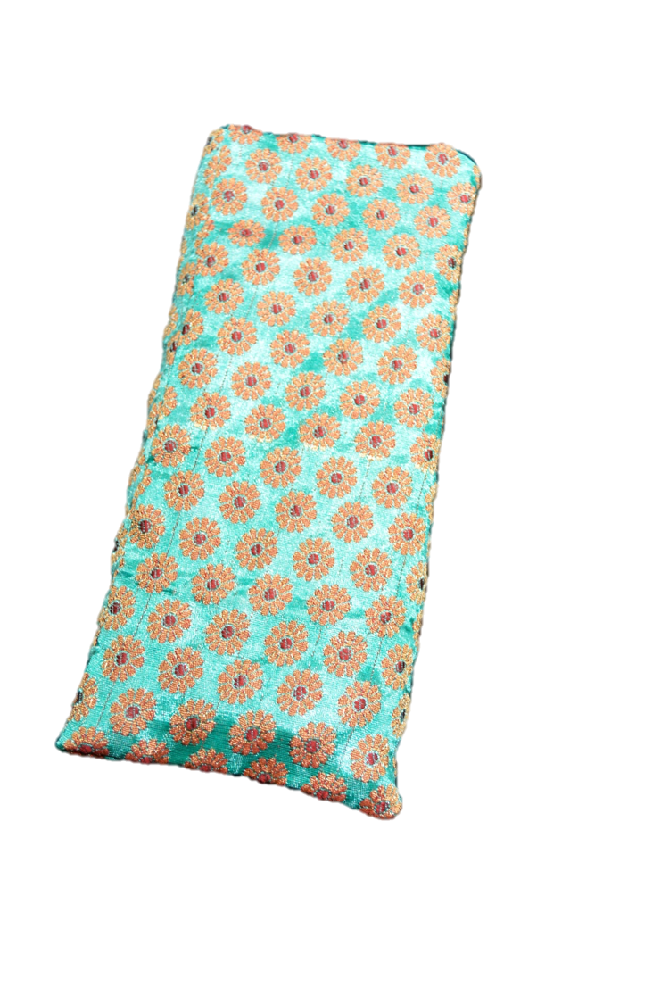 OMSutra – wholesale Spa/therapy pillow – Satin Silk Stress Release Spa Eye Pillow - Floral design5