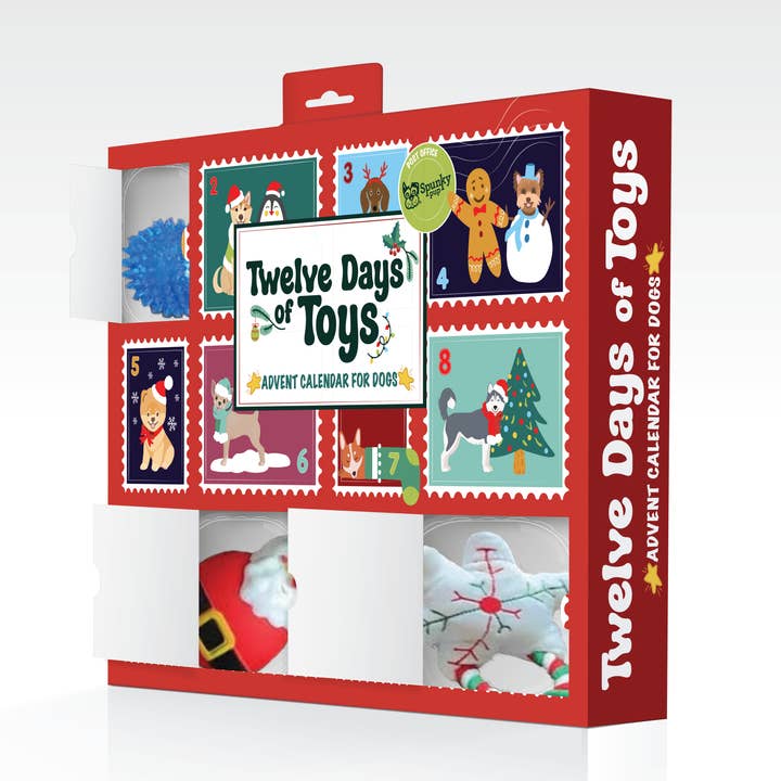 Spunky Pup - Wholesale Pet Plush Toy - Dog - Advent Calendar - 12 Days of Toys