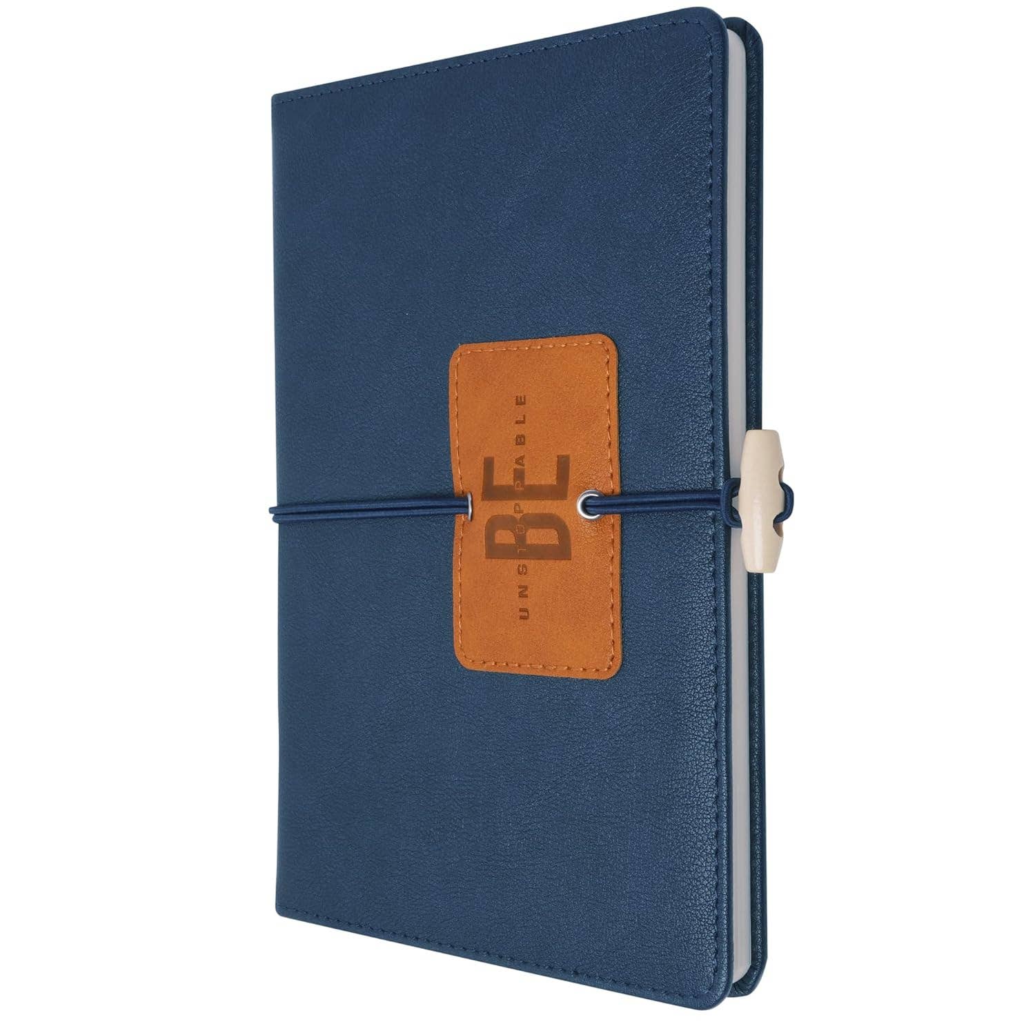 Doodle - Wholesale Notebook - A5 Executive PU Leather Notebook Hardbound - Blue2