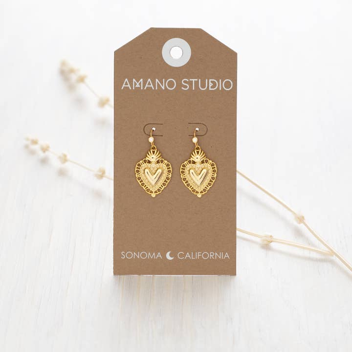 Amano Studio - Wholesale Dangle Earrings - Flame of Love Earrings2