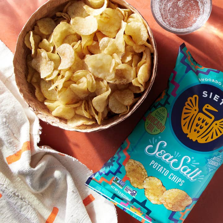 Siete Foods - Wholesale Chips - Sea Salt Kettle Cooked Potato Chips - 24 bags