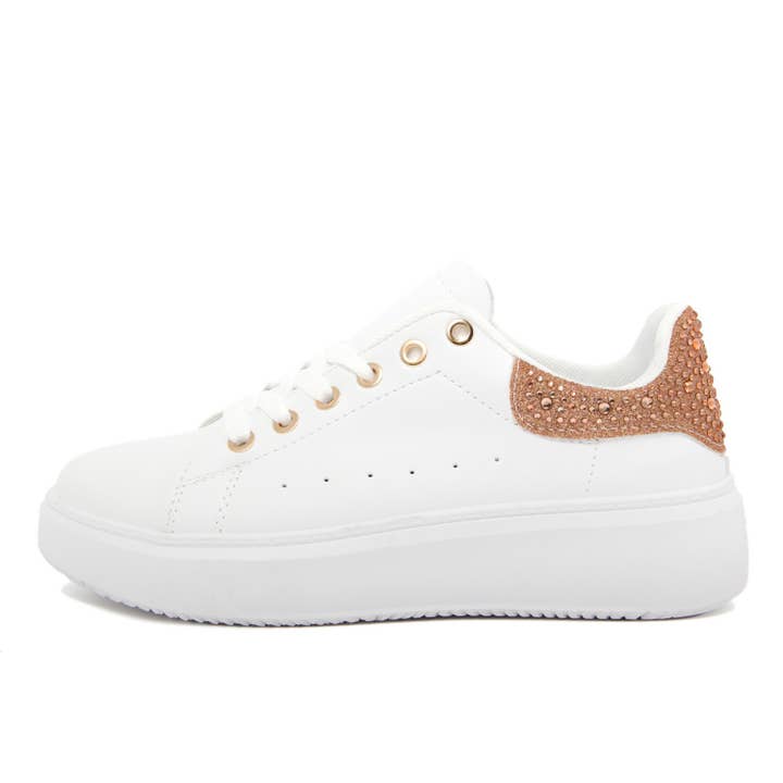 Sneaker Donna Dorato  - FAG_85_890_WHITE_CHAMPAGNE per la vendita all'ingrosso da parte di fashion attitude