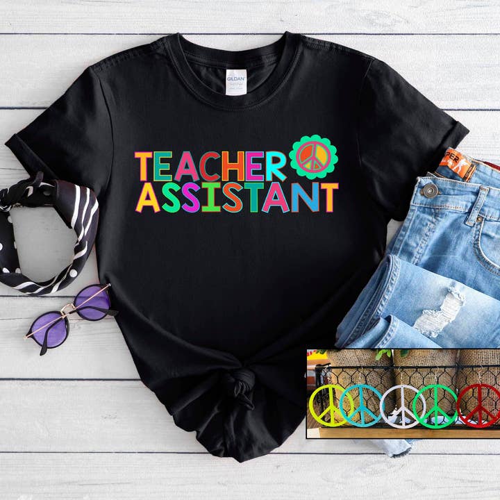 Teacher Assistant- Colorful Retro for wholesale by Southern Attitude Designs Inc