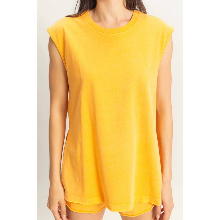 HYFVE - Wholesale Top & Short Set (NOT Loungewear) - Women's - DZ25C968-SET-Oversized Top And Shorts Matching Set