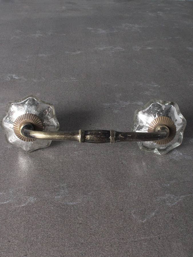Antique Silver Metallic Mercury Glass Cabinet Drawer Pull for wholesale by KNOBCO