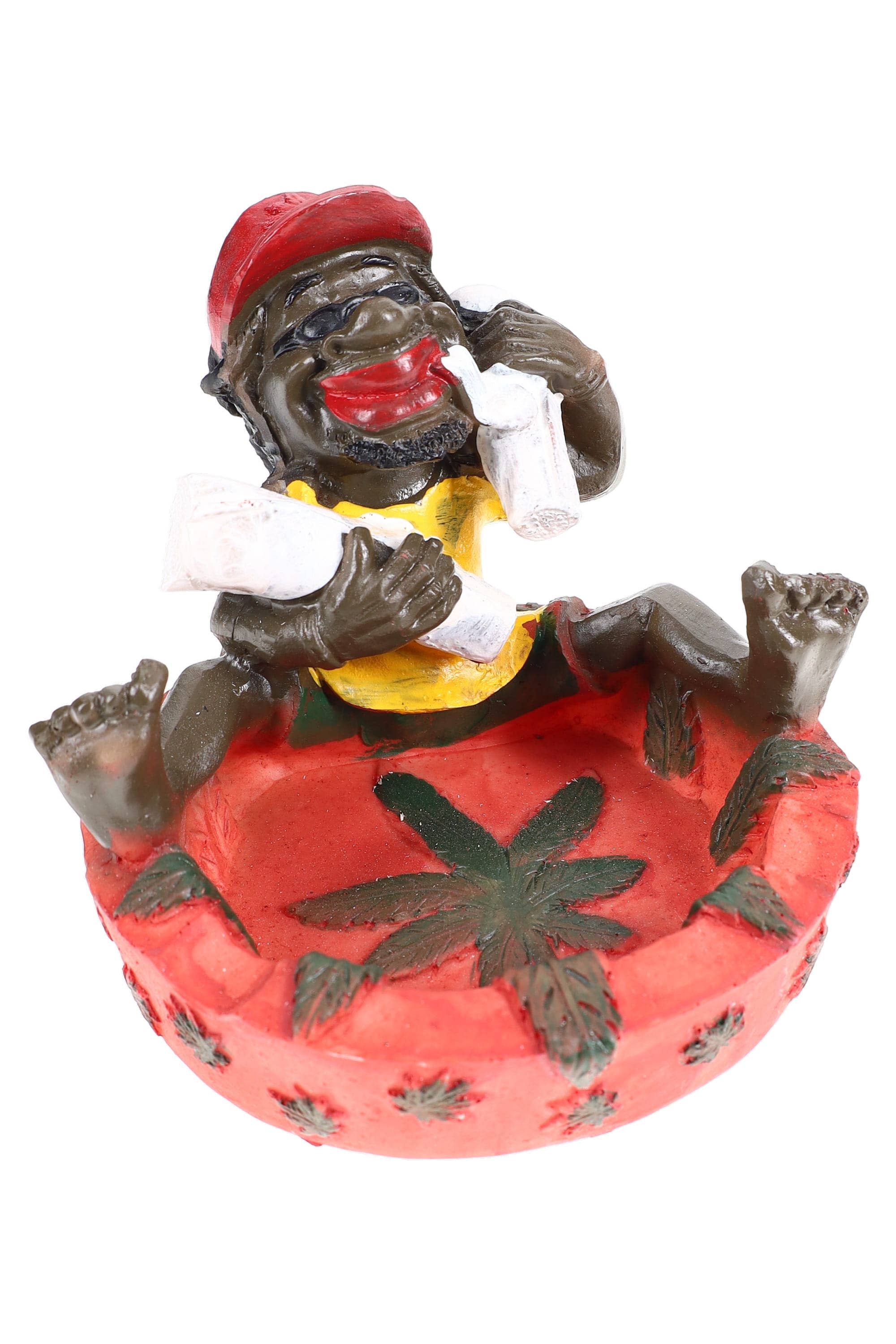 SPS Wholesale Inc - Wholesale Ashtray - 4″ Rasta Resin Ashtray, Assorted Designs - M04250