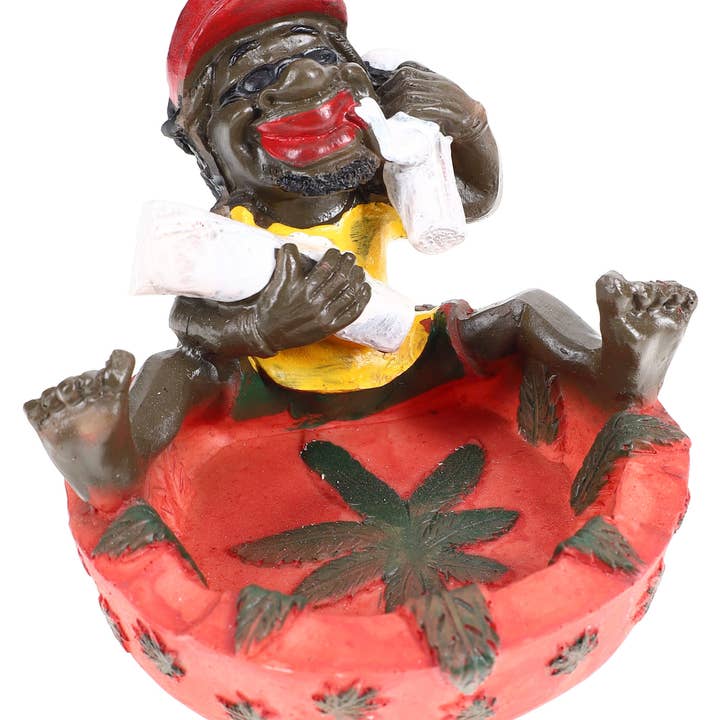 SPS Wholesale Inc - Wholesale Ashtray - 4″ Rasta Resin Ashtray, Assorted Designs - M0425