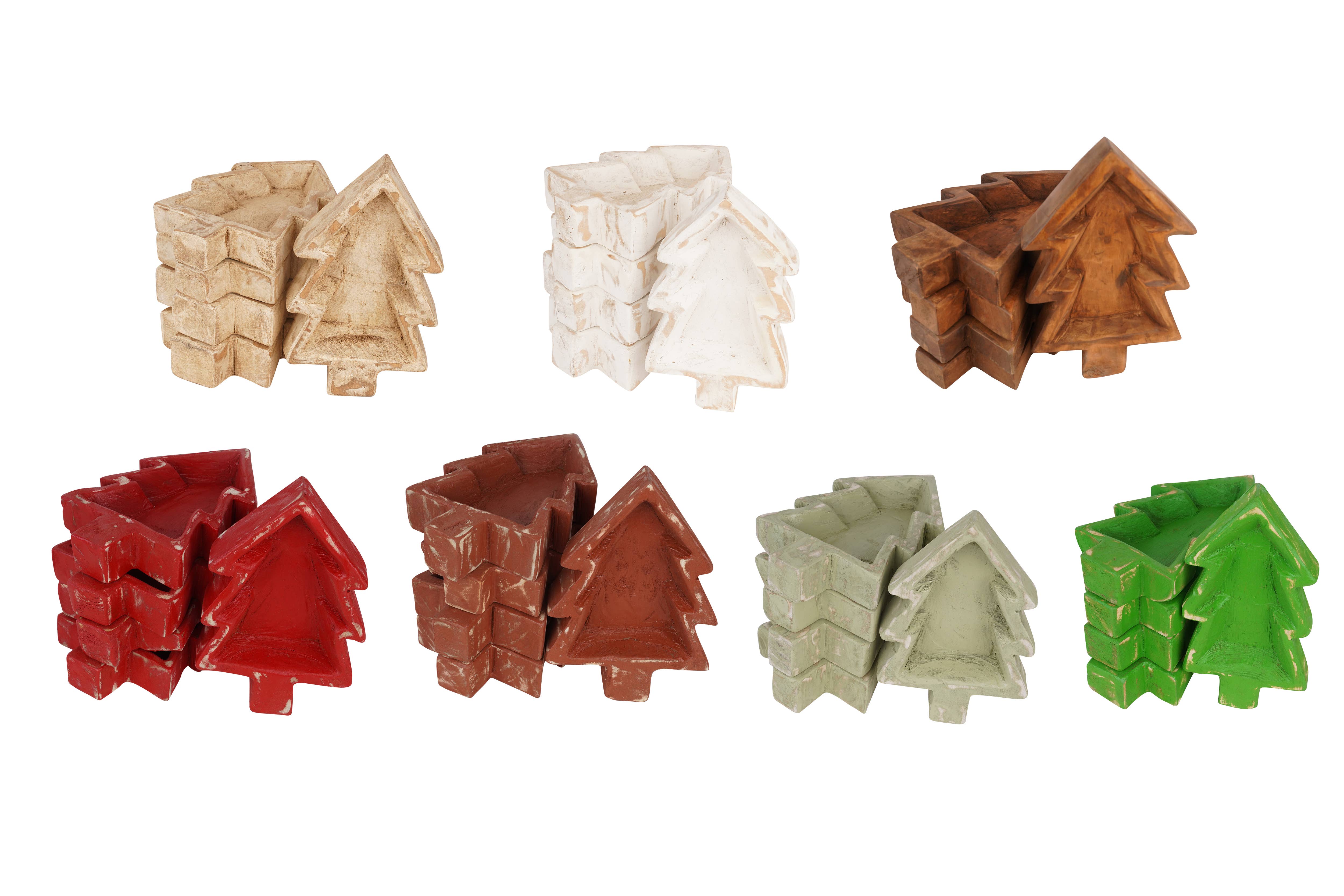 My Amigos Imports - Wholesale Candle Holder - Christmas Tree-Dough Bowl-10x14 in-7 Colors-Large-SALE-$1825