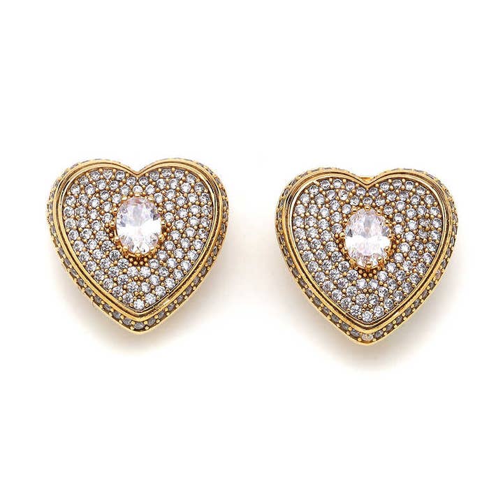 Doreen ørering i messing med guldbelægning for engroshandel hos Mon Reve