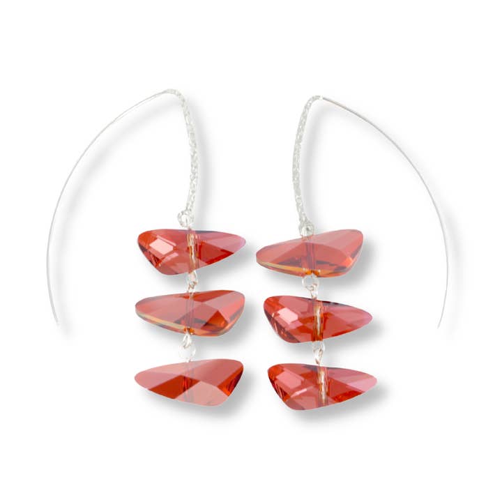 Reflections Earrings in Red Magma for wholesale by Riina Mettas Jewelry