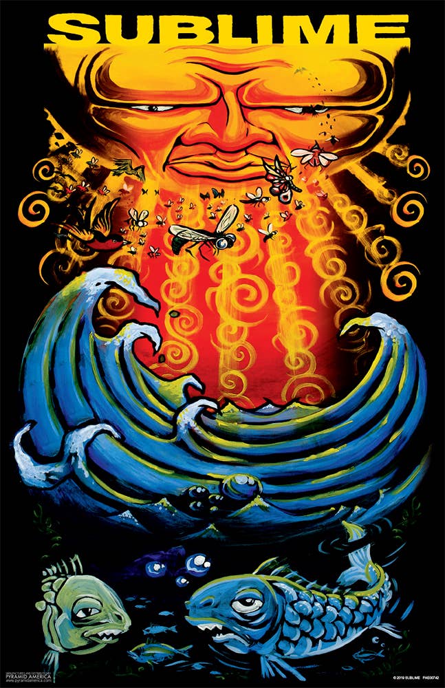 Pyramid America - Wholesale Poster - Sublime - Sun & Fish 11x17 Bag and Boarded Poster0