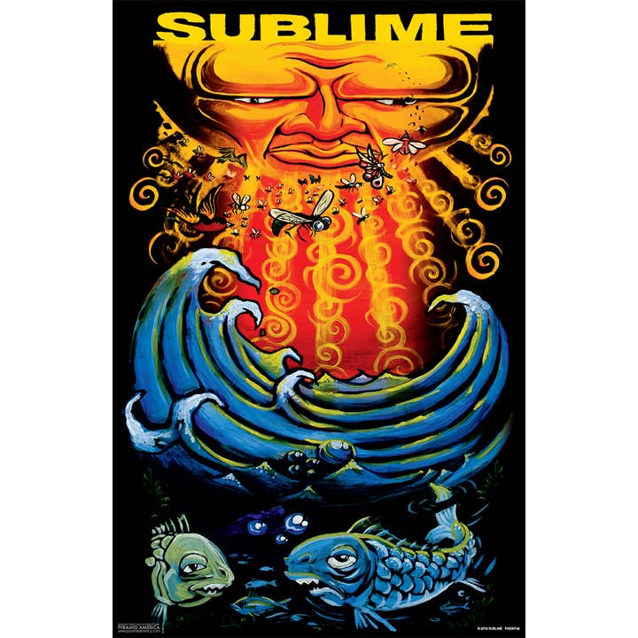 Pyramid America - Wholesale Poster - Sublime - Sun & Fish 11x17 Bag and Boarded Poster