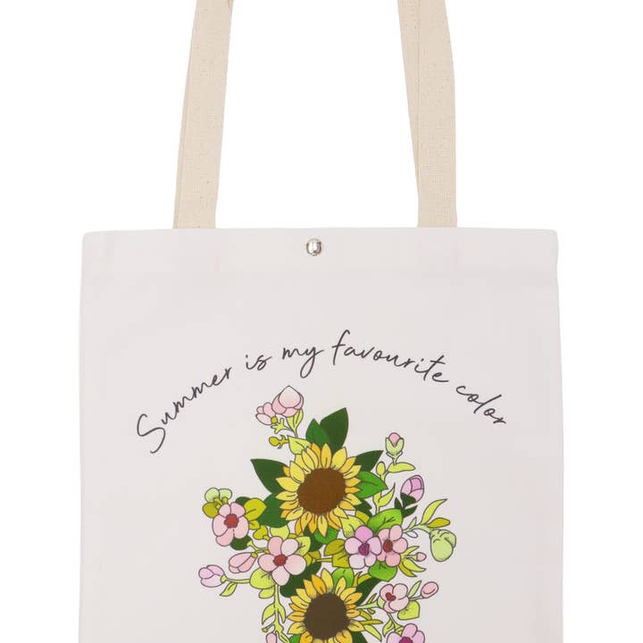 ASSORTED Sunflower Print Canvas Tote Bag for wholesale on Faire5