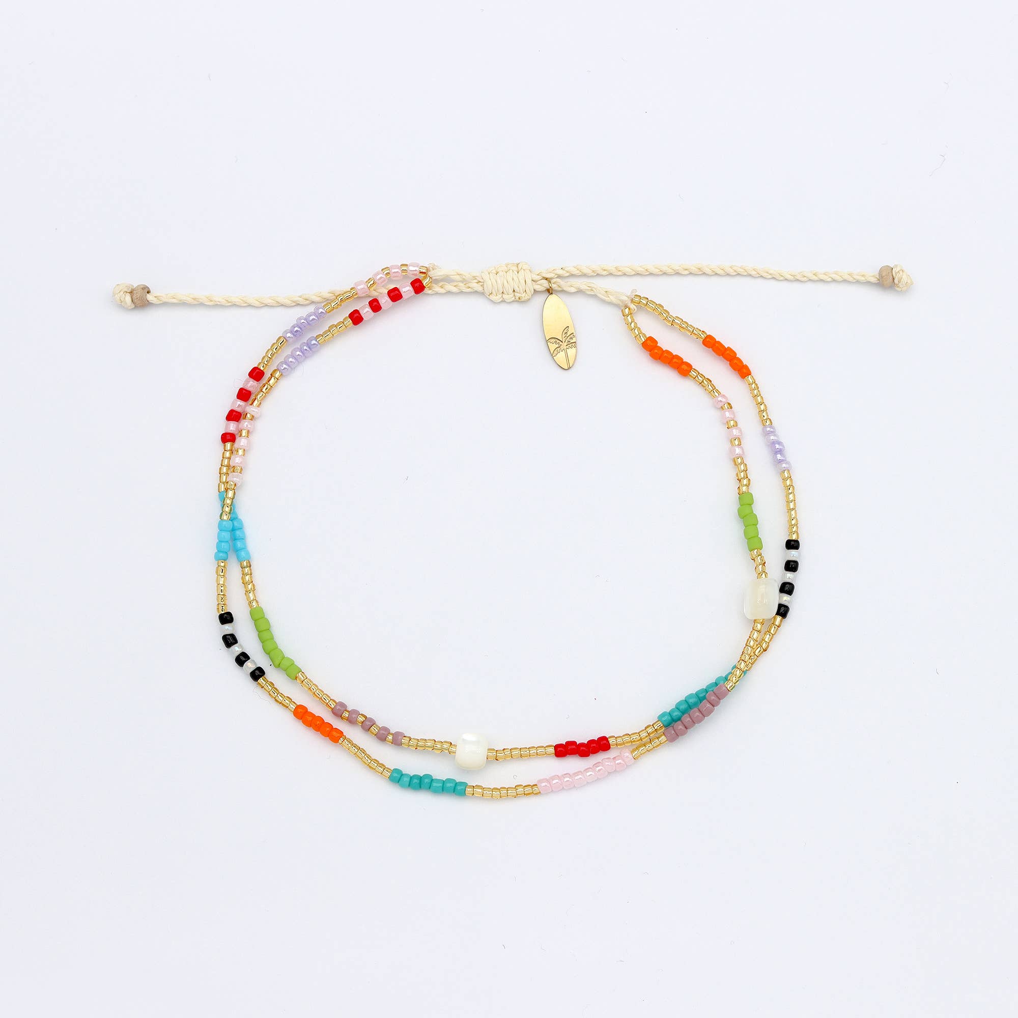 Pineapple Island - Wholesale Anklet - Golden Hour Colourful Beaded Anklet7