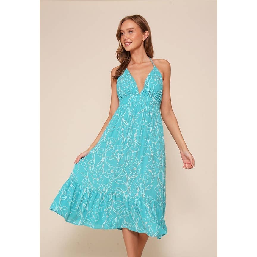 Apolline - Wholesale Dress - Women's - Embrace the allure of the tropics with this mesmerizing slee0