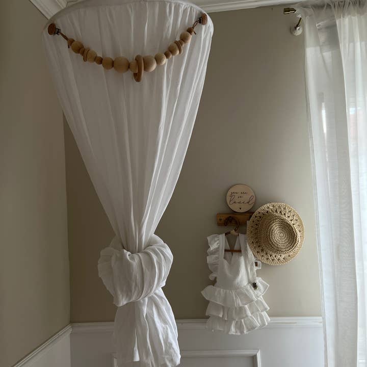 BABYLY - Wholesale Bed Canopy - Kids & Baby - linen canopy/ linen baldachin (3 colours)