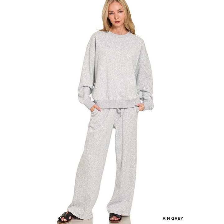 Ensemble 2 pièces : pull à manches longues en polaire et pantalon de survêtement pour la vente par Style Up