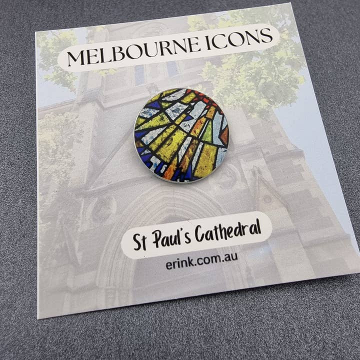 erin.k creative studio - Wholesale Dangle earrings - MELBOURNE ICONS - St Paul's Cathedral stained glass3