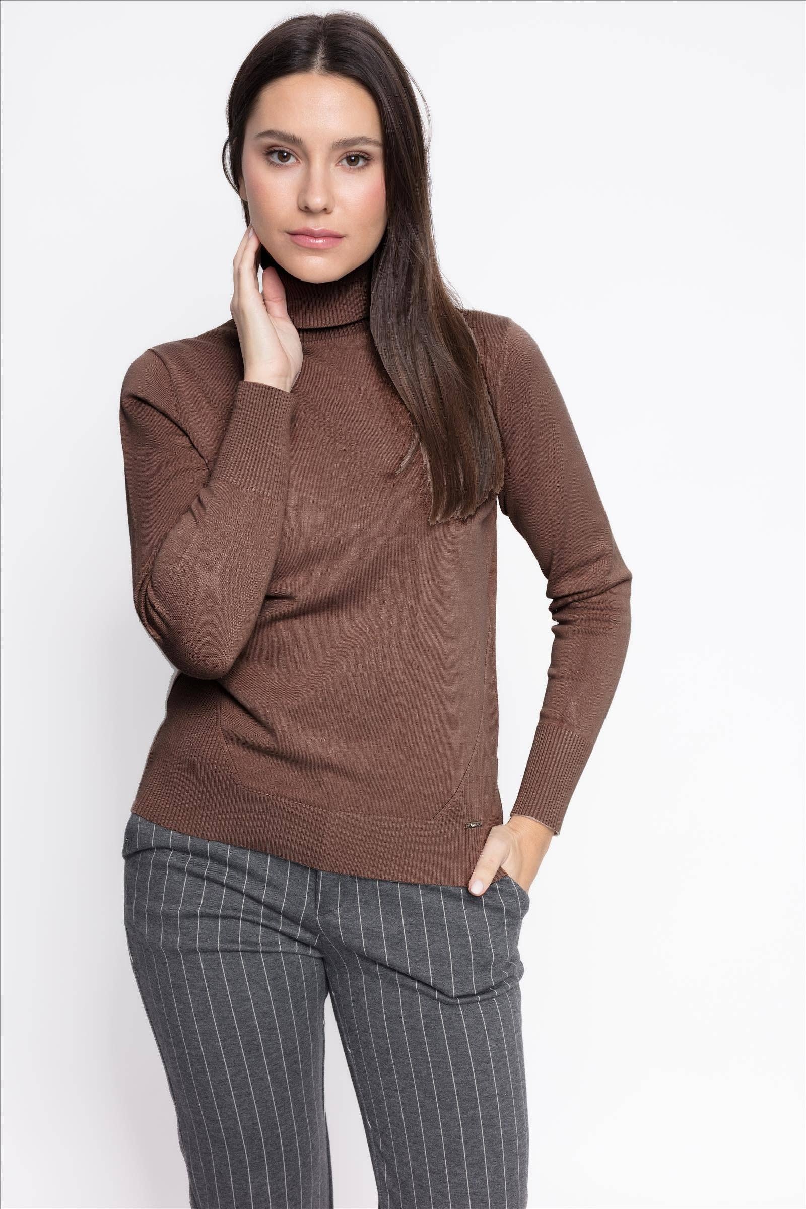 CMS Love - Wholesale Knit Top - Women's - BASIC VISCOSE KNIT TURTLENECK JERSEY B2B10