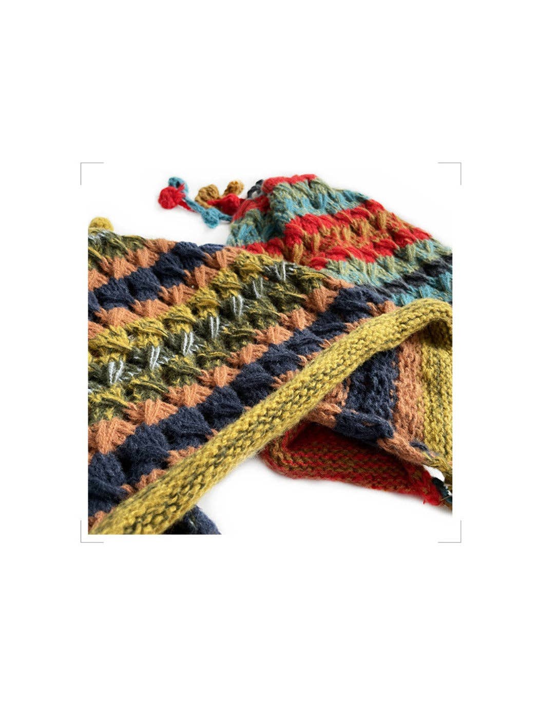 Funkyrel® Atzbranding Limited - Wholesale Beanie - Women's - Haila - Colorful Earflap Knitted Beanie with Pompoms2