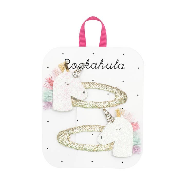 Rainbow Unicorn Clips for wholesale by Rockahula Kids US