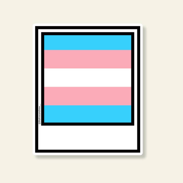 Transgender Flag Sticker for wholesale by That’s So Andrew