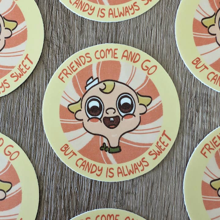 Sadsquatch - Wholesale Sticker - Candy is Always Sweet - Cute Flapjack Vinyl Sticker1