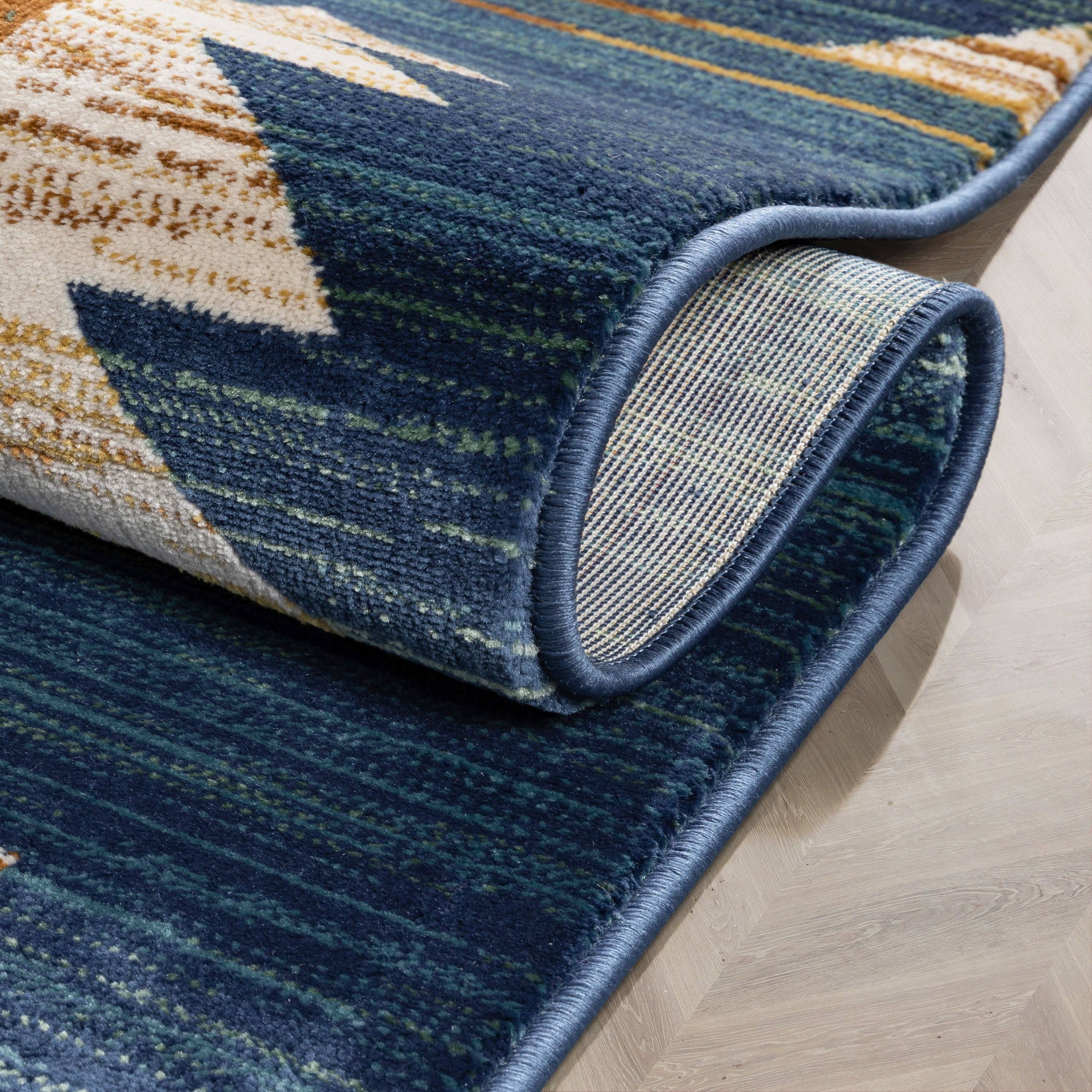 Well Woven – wholesale Matta – Lea Blå Traditionell Sydvästra Tribal Matta5