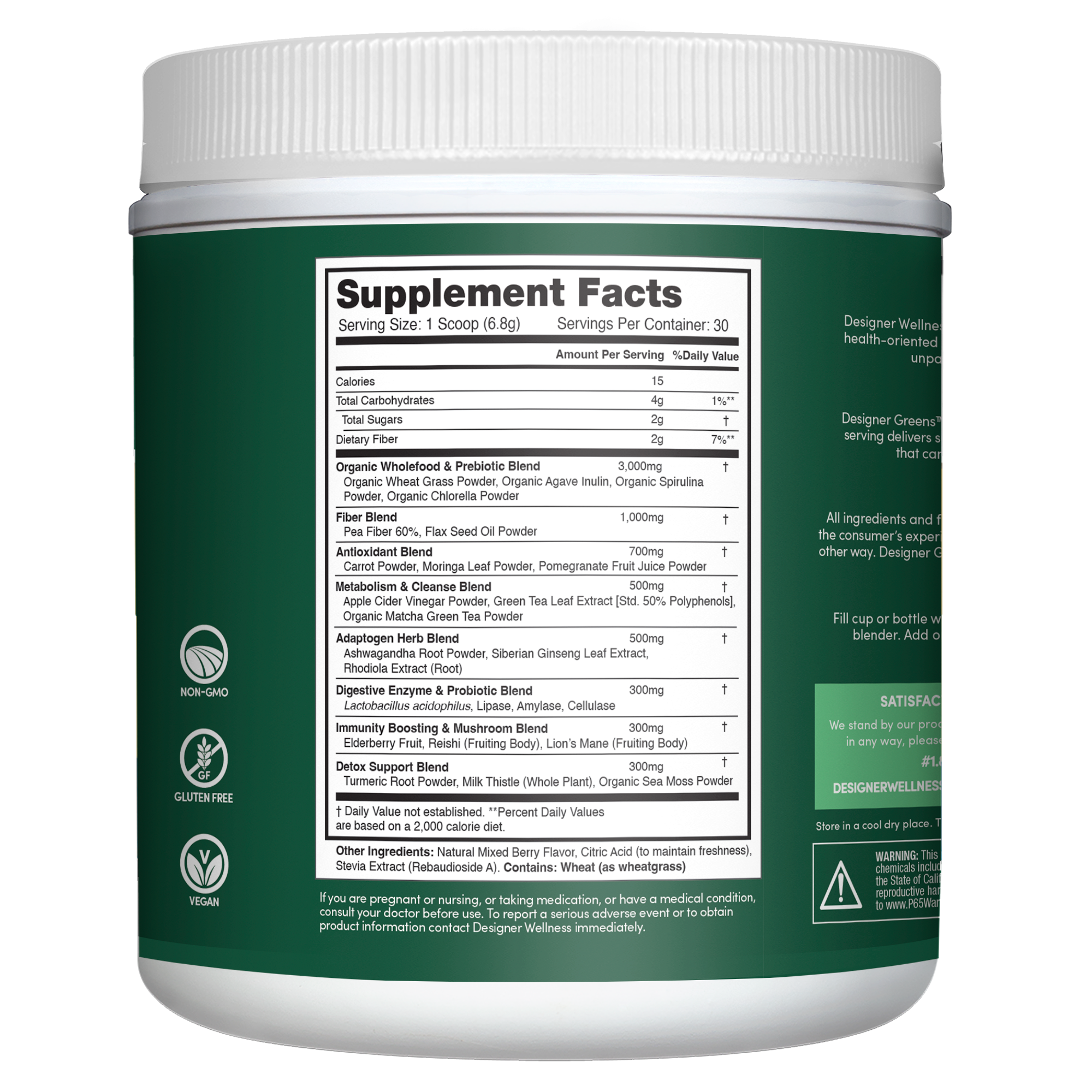 Designer Wellness - Wholesale Protein/Superfood Powder - Designer Greens1