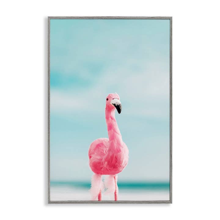Stupell Industries - Vendita all'ingrosso Decorazione da parete - Bambini e neonati - Arte Incorniciata Fenicottero Estivo Funky12