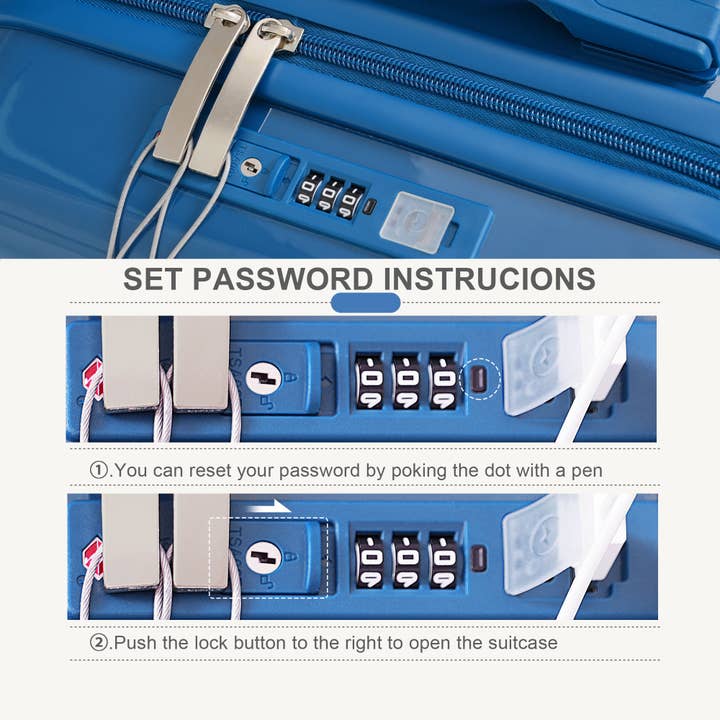 VTNG50 - Wholesale Luggage - Luggage Set of 3, 20, 24, 28inch with USB Port29