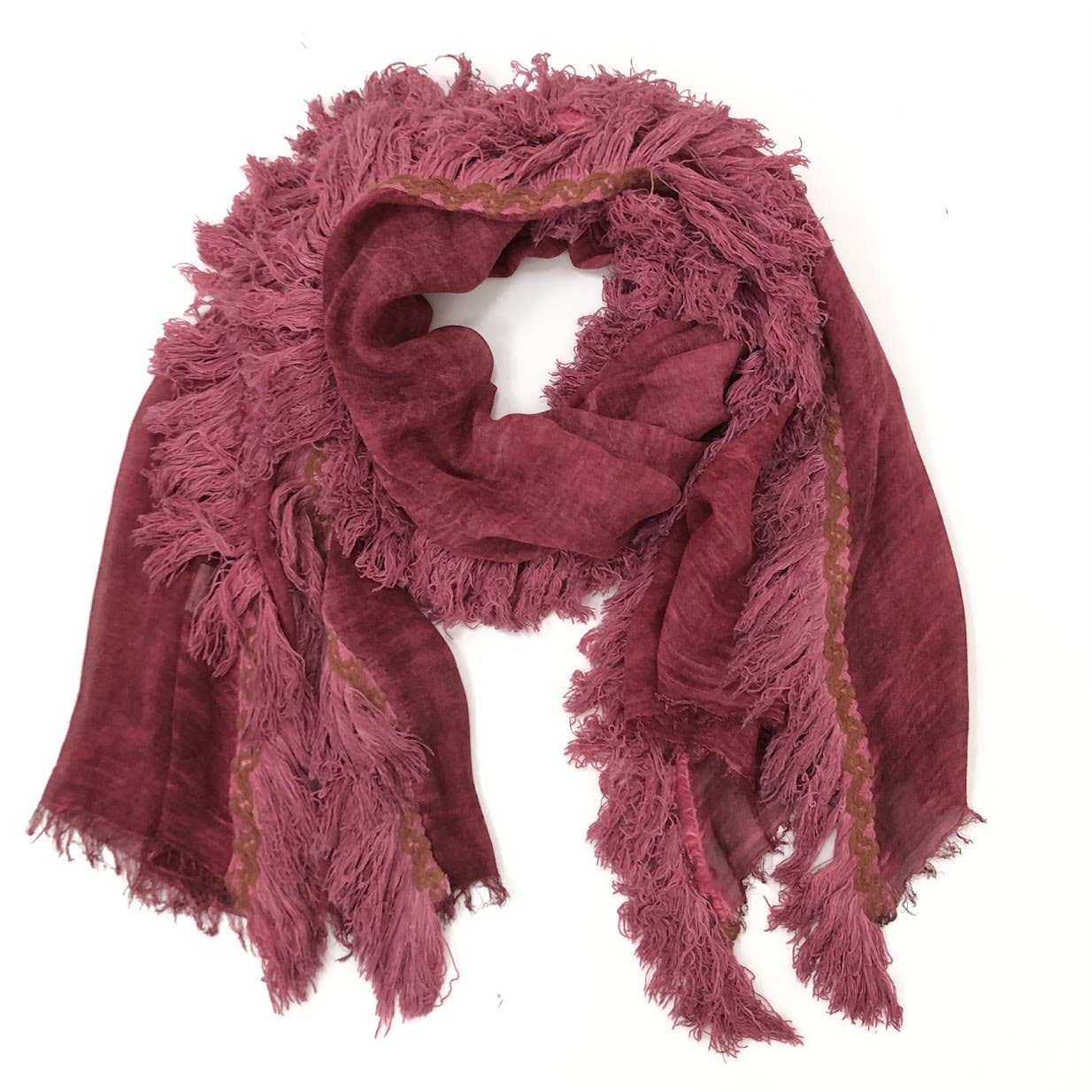 MILANO AMOUR - Wholesale Scarf - Women's - JUNGLE FRANGE BAMBOO SCARF2