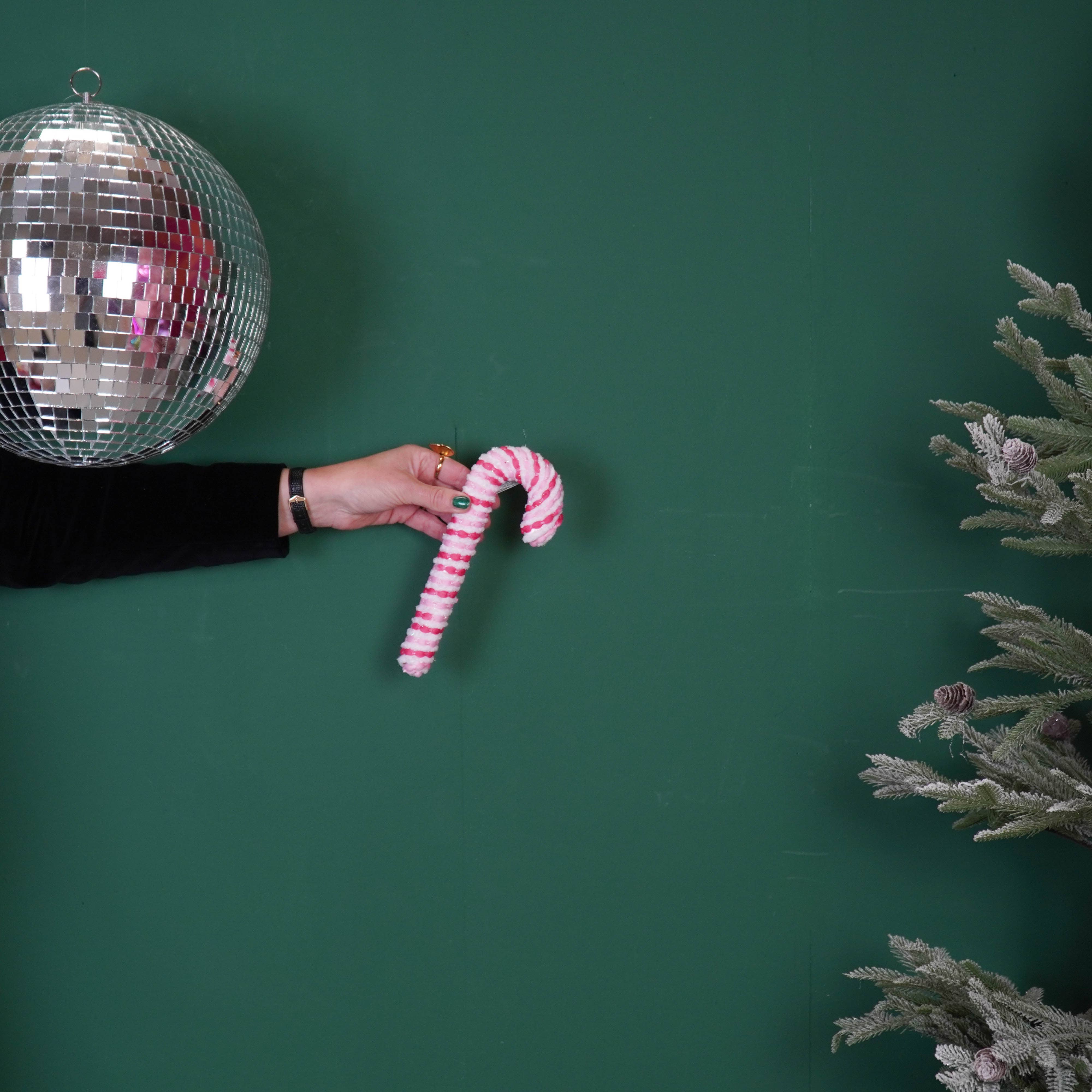 Housevitamin bv - Venta al por mayor Decoración navideña - Decoración - Bastón de Caramelo - Espuma - Rosa - 21cm3