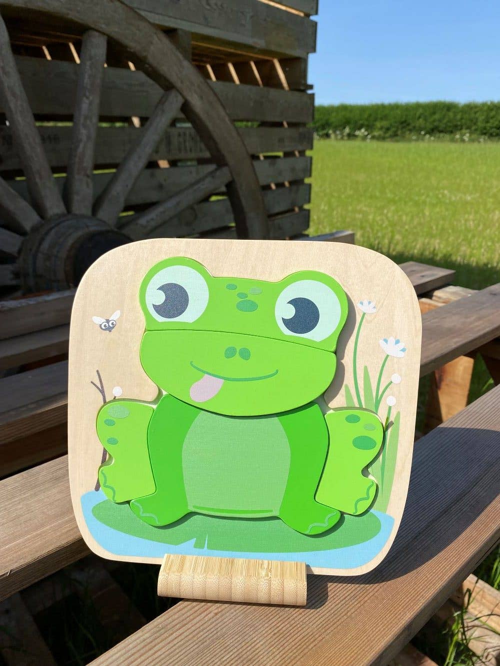 Inside Out Toys - Wholesale Wood Toy - Kids - Woodland Frog Raised Puzzle1