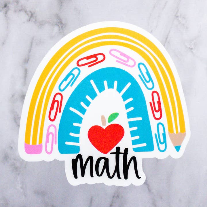 Matematik Skole Rainbow Sticker for engroshandel hos MaMarie & Co.