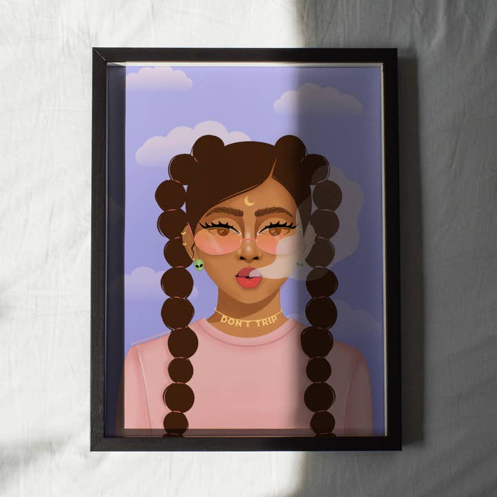 "Don't Trip" Art Print for wholesale by LittleMagicPrints