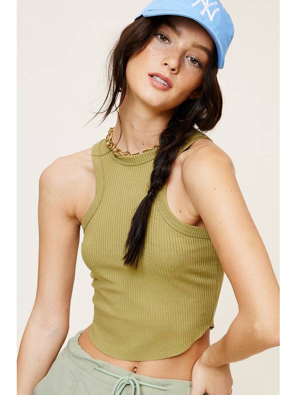 Mimosa - Wholesale Tank Top - Women's - Racerback Ribbed Tank with Rounded Hem