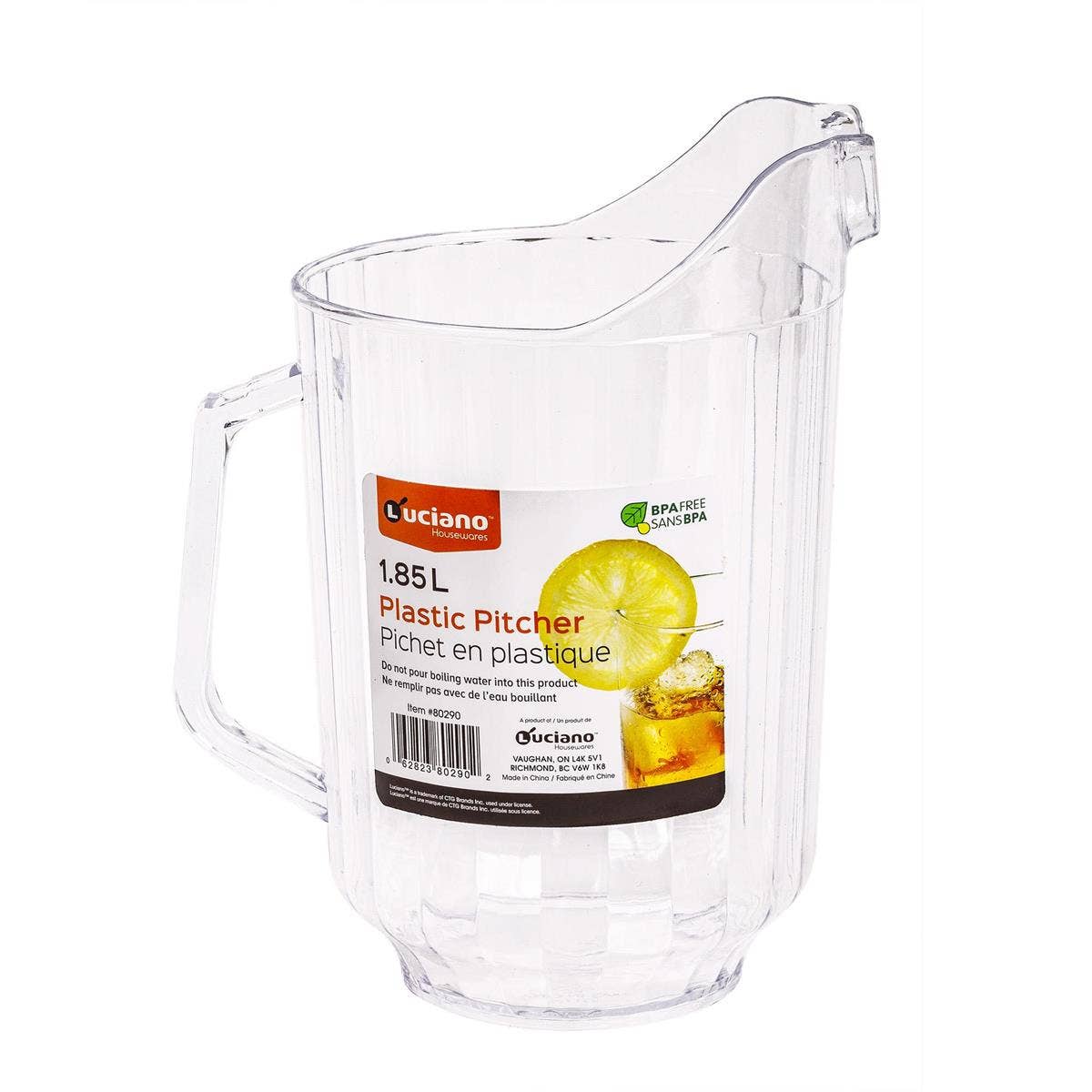 Luciano Gourmet - Wholesale Pitcher - Luciano 1.85L Clr. Plastic Pitcher0